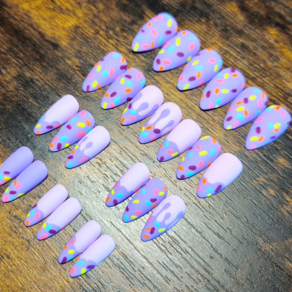 Custom Handcrafted Press On Set - Medium Almond - NWOT - Picture 3 of 7